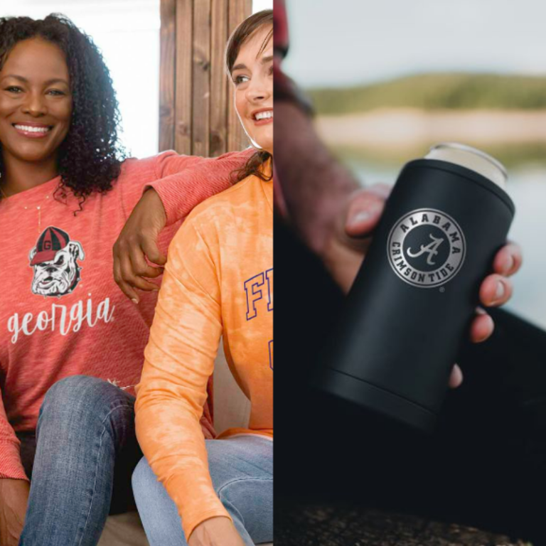 image of collegiate licensed apparel and drinkware