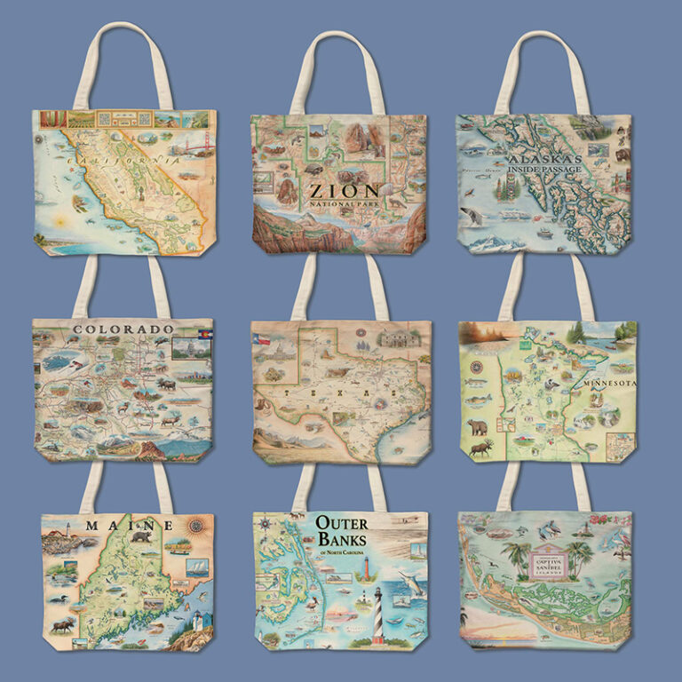 Xployer Map Canvas Totes