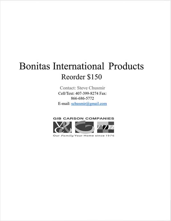 Bonitas International Product ad