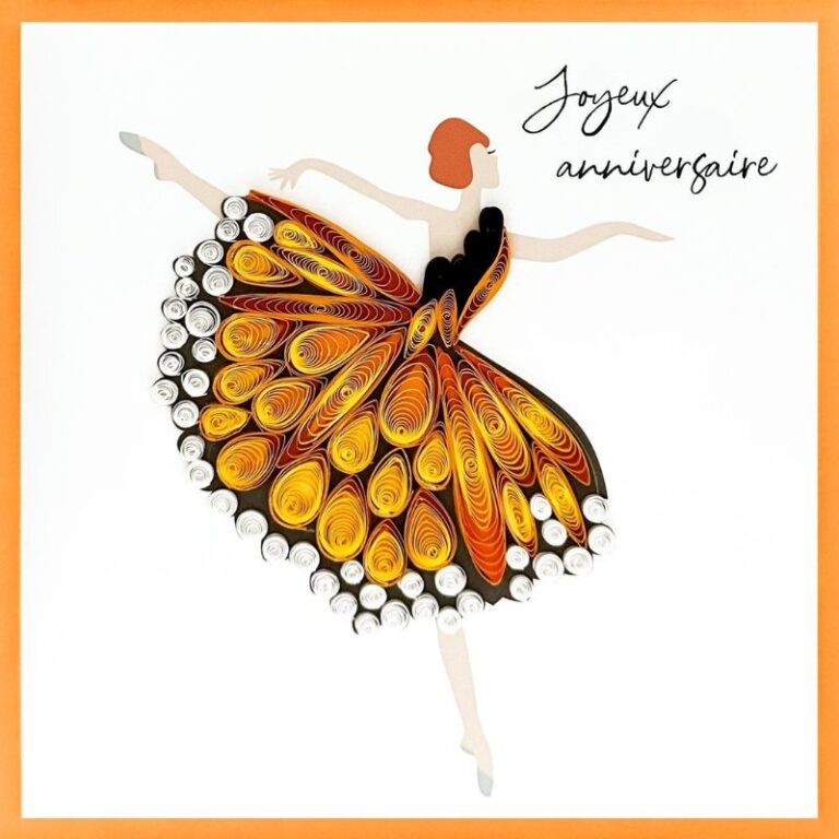 Paper Poetry card with a ballerina